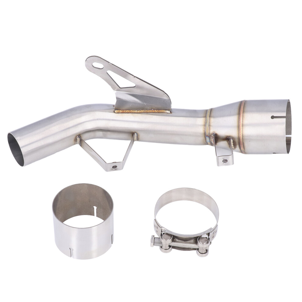Stainless Steel Exhaust Mid Pipe For Kawasaki, Noise Reduction Exhaust Muffler Adapter Connect Pipe With Good Performance And Easy Installation, Heat 9191629368440