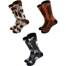 Lot de 3 paires de chaussettes fantaisie tendance, motif panda roux et tigre, style hip-hop, drôles et décontractées pour hommes et femmes.