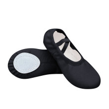 Ballet Shoes for Girls Elastic Arch Ballet Slippers Dance Shoes for Toddler for Perform Dance Yoga Black 10-11 Years