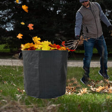 Large Garden Leaf Collection Bag – 67x84/80x80/80x100cm Plastic Yard Waste & Compost Storage Bag – Durable Outdoor Leaf Bucket with Handles