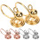 6 pièces boucles d'oreilles perçage, créoles clips 8