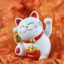 3Pcs Premium Vinyl Cat Cake Topper White Lovely Cake Adornment for Birthday Party