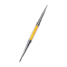 Double Ended Nail Art Brush Acrylic Uv Gel Brush Nail Drawing Painting Pen Yellow