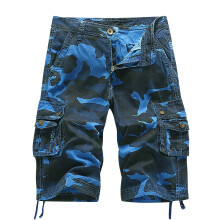 Mens Cargo Shorts Cotton Relaxed Fit Camouflage Camo Cargo Short