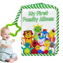 Soft Cloth Baby Photo Album – First Year Growth Record, Compatible with Baby Photos