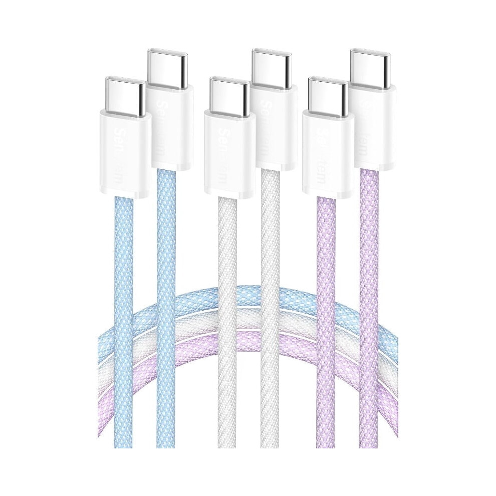 Usbc To Usb-C Cable 10Ft 3-Pack, 60W Fast Charging, Compatible With Samsung S24/S23/S22, Macbook, Pixel, Android 9085618427402
