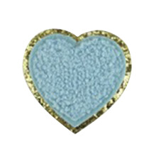 Xoxingysm Love Embroidered Patch with Gold Glitter Edge, Mix-Color Hearts Badge for Hats, Jackets, Shirts, Vests, Shoes & Jeans – 1pc