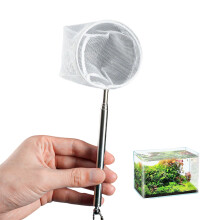 Telescoping Fishing Net Adjustable Length For Small Fishtanks with Nylon Screen Prevents Fish Injury