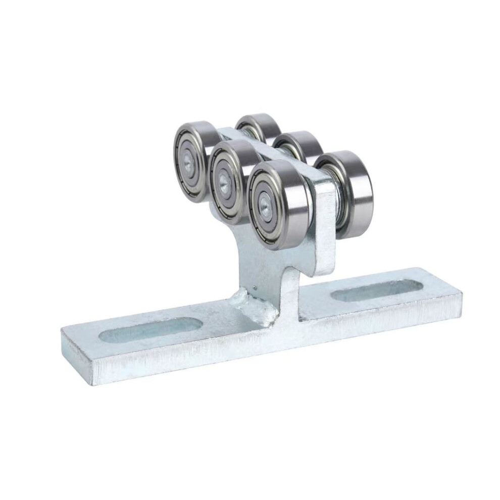 Solid Steel T Shaped Pulley Track Wheel Trolley Assembly Smooth Operation For 1-5/8" Width Channel 540Lbs Load Capacity 9085618427952