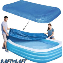 Rectangular Inflatable Pool Covers,Dustproof Rainproof Swimming Pool Covers 9.8x6.6FT