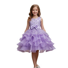 Vestido de festa roxo com lantejoulas brilhantes para meninas de 3 a 15 anos.