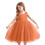 Flickornas prinsessklänning i mesh, orange 1