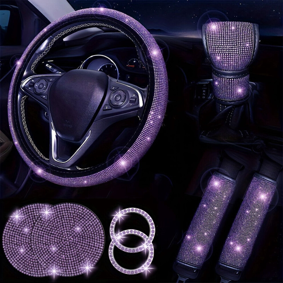 Shiny Rhinestone Car Interior Decoration 8Pcs Set Â Stylish All-Season Vehicle Decor, Compatible With Most Cars 9181073391224