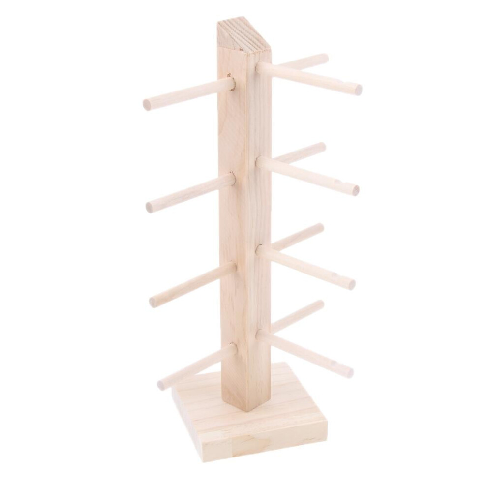 Wooden sunglasses display stand for 4 pairs