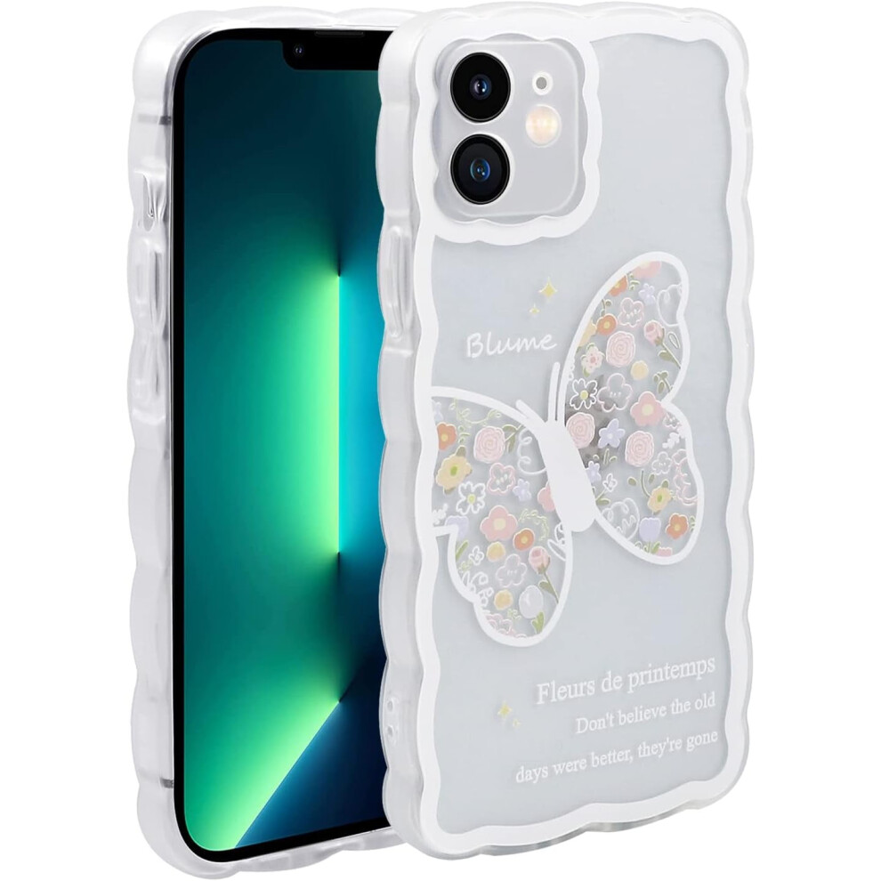 Cute Cartoon Butterflies Case For Iphone 11 (6.1") – Shockproof Tpu Bumper, Colorful Butterflies Design White 9181073391637