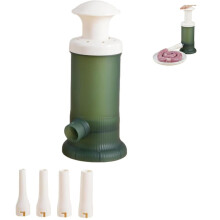 Manual Sausage Stuffer with 4 Tubes, for Home, Camping, BBQ – Green Sausage Making Kit