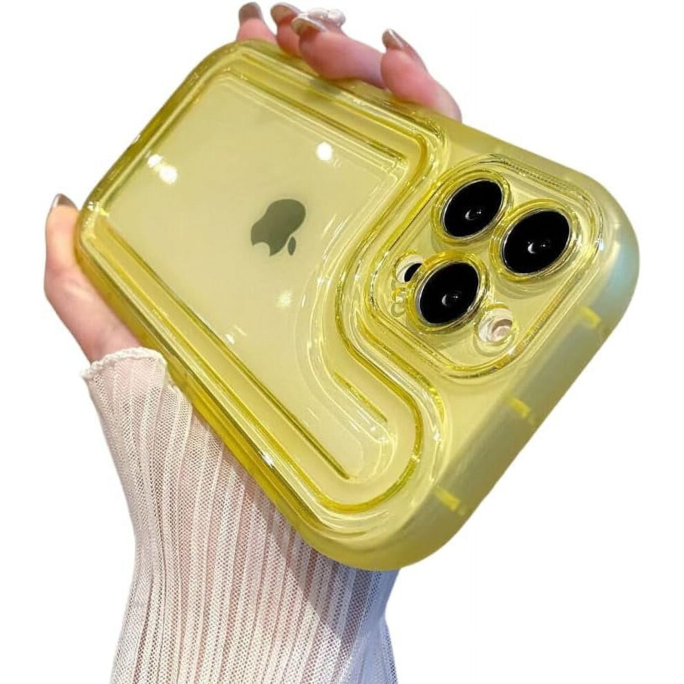 Silicone Phone Case Clear Colorful Macaron 1 Yellow 9362892794834