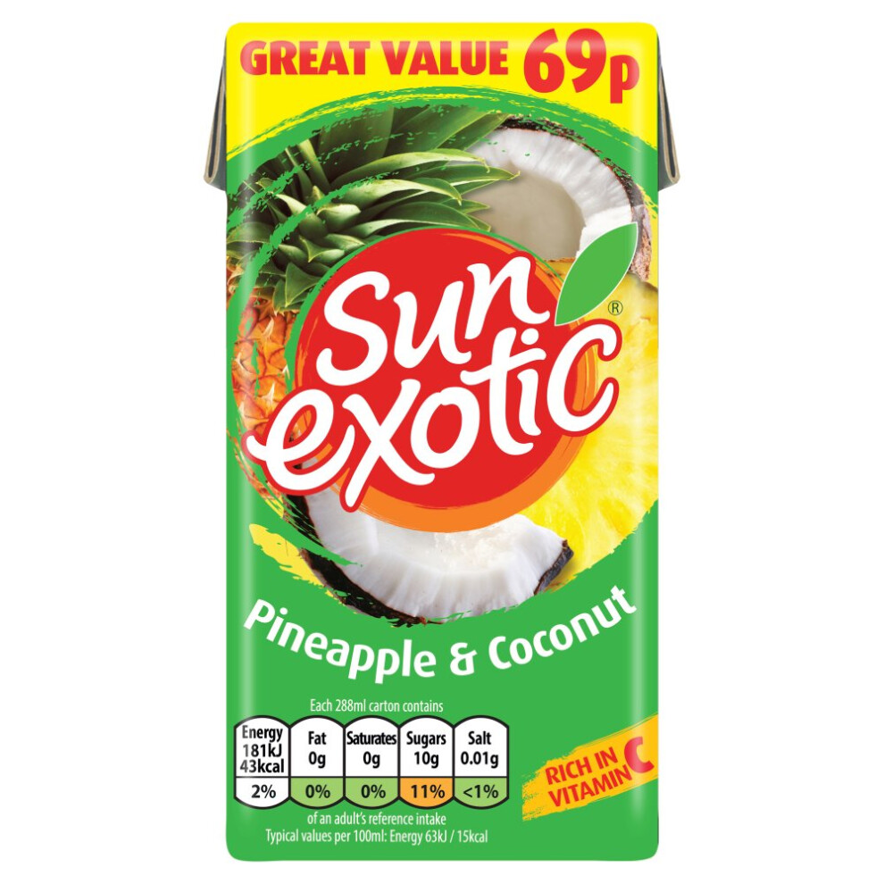 Sun Exotic Pineapple & Coconut 288Ml (Pack Of 27)