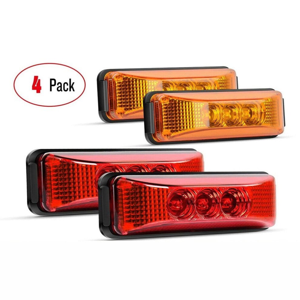 Exceptional Side Marker Lights For Truck Trailer 12 24V Vehicles Red/Amber 9558633990423