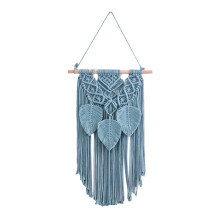 2026 New Arrivals Leaves Tassels Macrame Wall Hanging Tapestry Handmade Woven Tapestry Chic Wall Art Decoration for Home Bedroom Dorm Apartment
