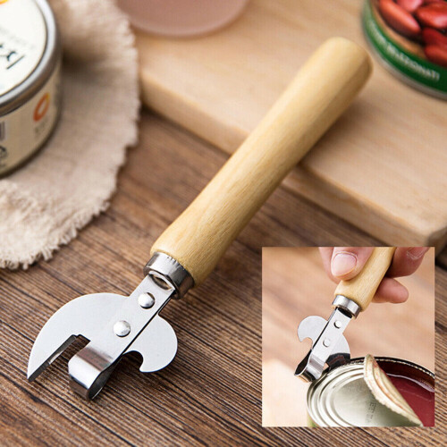 Safe Hands-Free Can Opener – Cuts Without Sharp Edges, Compatible with All Standard Cans, Easy Lid Disposal