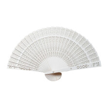 Foldable Vintage Sandalwood Hand Fan – Hollow Carved Chinese/Japanese Style Decor, Gift & Photography Prop