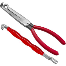 Electrical Disconnect Pliers 37960 & Connector Separator 13120, Fuel Line & Spark Plug Terminal Removal Tool Kit (Red)