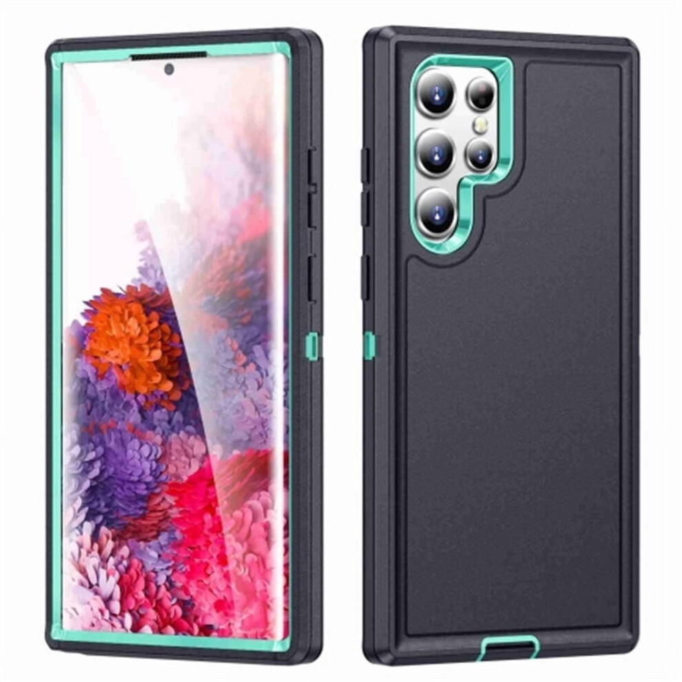 Shockproof Rugged 3-Layer Case For Samsung Galaxy S22 Ultra 5G (6.8"), Dust/Drop Proof, Â Compatible With Galaxy S22 Ultra (5G) Green 9485826577935