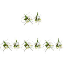 4Ensembles Corsage Et Boutonnière En Pour Élégant