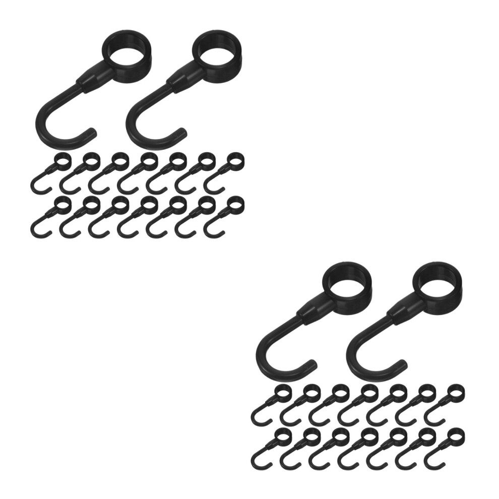 200Pcs Space-Saving Black Plastic Hooks For Home, Workshop, And Closet 3711203130247