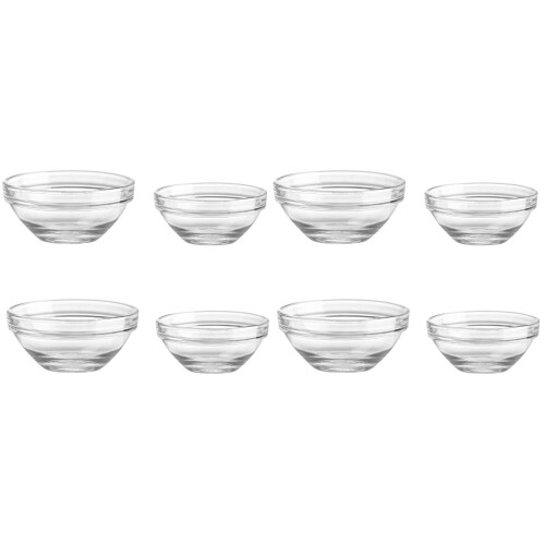 8Pièces Bols En Verre Transparent Pour Pudding Usage