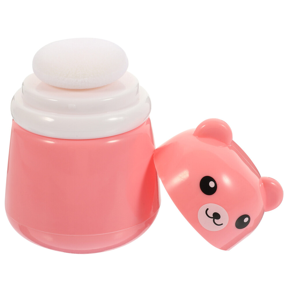 Iplusmile Bottle Cute Bear Powder Puff Box Fun Powder Puff Container
