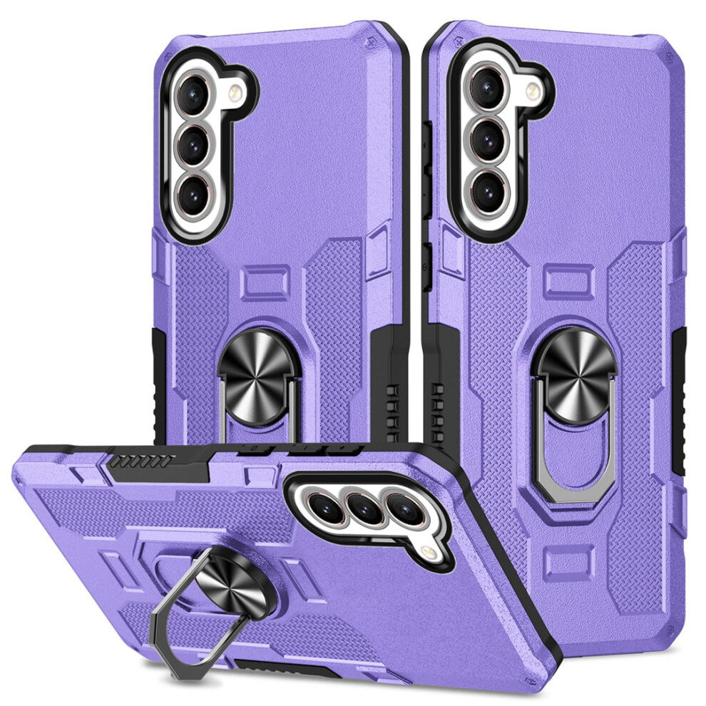 Rugged Defender Case For Samsung Galaxy S21 (6.2") Â Ring Holder, Kickstand, Anti-Fingerprint, Non-Slip, Anti-Drop, Compatible With Samsung Purple 9193271777113