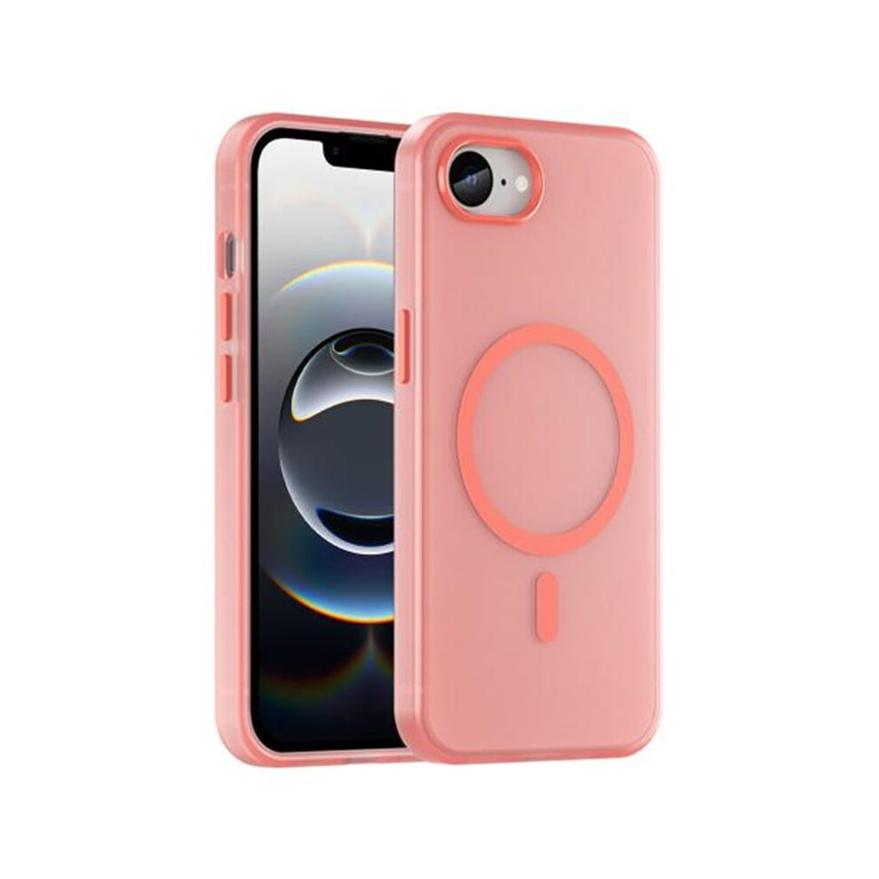 For Compatible With Iphone 16E Magsafe Frosted Translucent Tpu + Pc Full Coverage Phone Case,,For Compatible With Iphone 16E Red 9485826579052