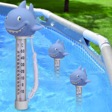 Solar Shark Floating Pool Thermometer – Large, Easy-Read, Compatible with Hot Tubs & Spas