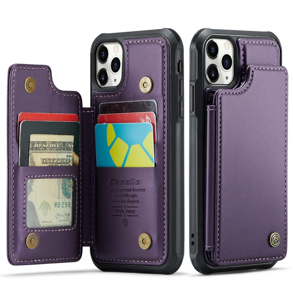 Caseme Leather Wallet Case For Compatible With Iphone 11 Pro MaxâRfid Blocking, Magnetic Clasp, Kickstand, Shockproof 9193271777403