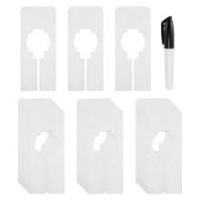 30 Séparateurs de placard pour vêtements suspendus - Séparateurs rectangulaires pour vêtements, blanc, référence C5393