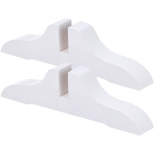 Decorative Room Divider Wood Base Support White 2Pcs