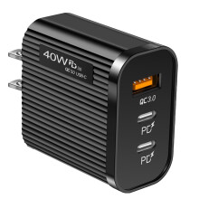Type C Charger, 40w Fast Charger Block, Dual PD USB Wall Charger, Portable USB Charging Station Electronic Accessories for Smartphone, Tablet, Laptop