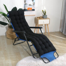 Soft Chaise Lounge Cushions for Indoor/Outdoor Use, 62.5x19", Black, 6 Ties – Compatible with Gravity & Lounge Chairs