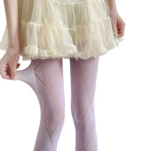 Women Hollowout Argyle Pattern Stockings Mesh Pantyhose Color Spring Opaque Thin Tights Bottoming Leggings Hosiery