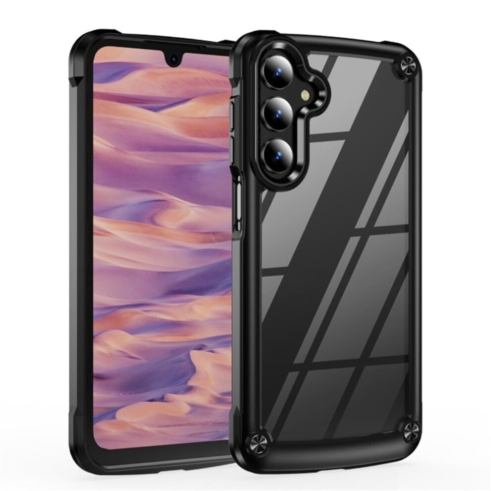 Compatible With Samsung Galaxy A16 5G 6.7" Case: Four-Corner Airbag, Electroplated Alloy Lens Protection, Hard Clear Scratch-Resistant Cover 9418476640513