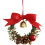 Mini Christmas wreath with gold bells 3-pack 1