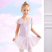 Girls' Ballet Leotard with Detachable Skirt and Snap