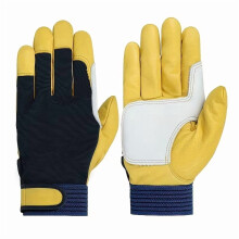 1 pair of genuine leather sheepskin gloves, specially designed for labor protection, ideal for drivers and maintenance tasks.