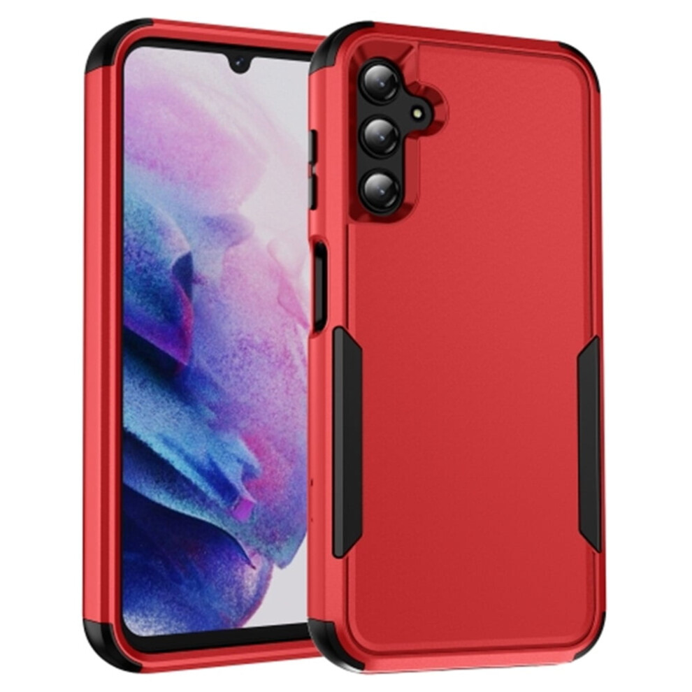 Heavy Duty 3-Layer Bumper Case For Samsung Galaxy A14 4G/5G 6.6", Shockproof & Dropproof, Full Rubber Armor, Red 9193271776178