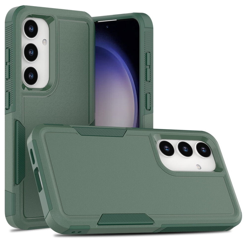 Defender Case For Samsung Galaxy S24 5G 6.2" Â Heavy Duty, Dustproof, Shockproof, Non-Slip, Rugged 1-In-1 Bumper Cover, Green 9418476638763