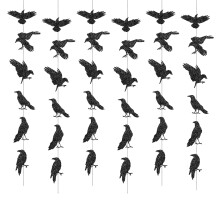 Κρεμαστό διακοσμητικό για το Halloween Black Crow Raven – Επαναχρησιμοποιήσιμη, ανθεκτική