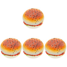 4Pièces Ensemble Jouets Alimentaires Hamburger Orange Décor Enfants PU