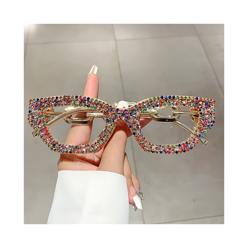Cat's Eye Flat Mirror Fashion Glasses Women 941196051851